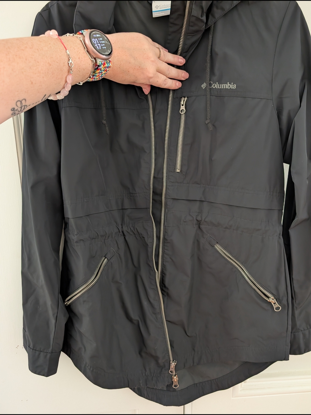 Columbia Black Waterproof Hooded Jacket